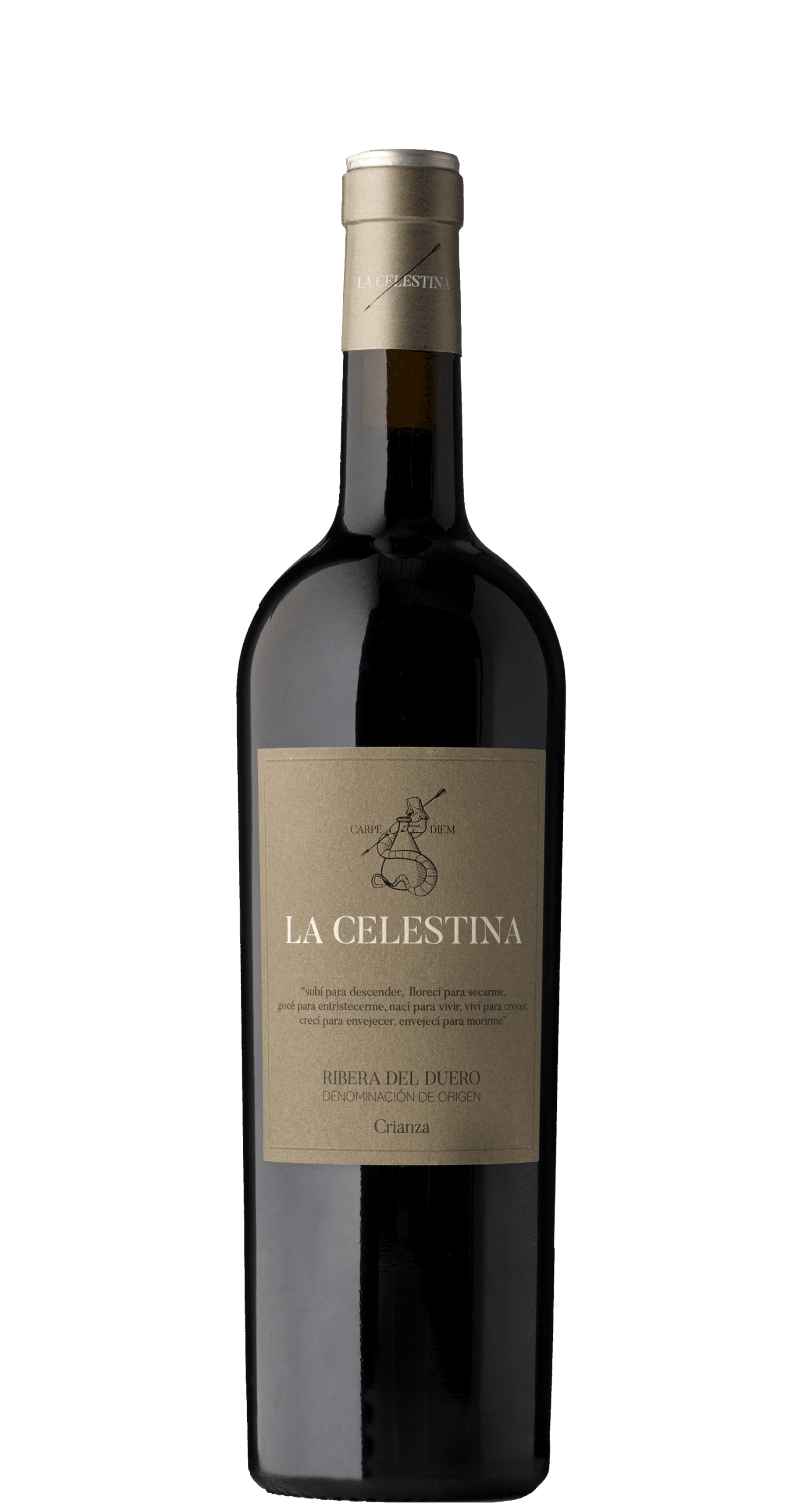 Botella La Celestina Crianza con carpe diem